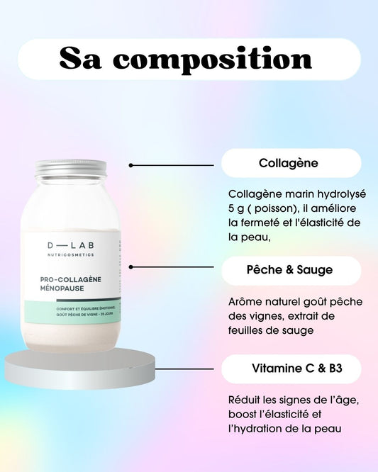 PRO COLLAGÈNE MÉNOPAUSE PÊCHE DE VIGNE  D-LAB